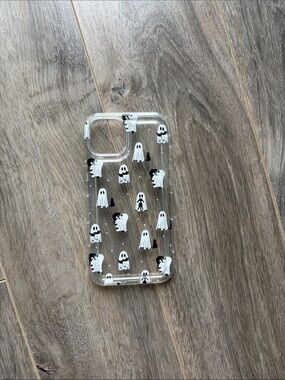 Clear Ghost Pattern  iPhone 15 Pro Max Phone Case